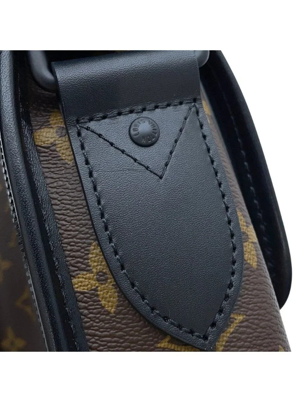 Louis Vuitton Shoulder Bag Monogram Macassar Archie Messenger Black
